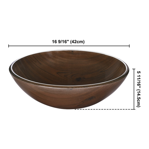 Aquaterior Brown Glass Circular Vessel Bathroom Sink Wayfair